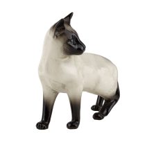 Англия. Сиамская кошка стоит. Beswick (Бесвик), Великобритания 1975-е гг.