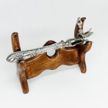 Манш-а-жиго с цветочным узором. Сталь, серебро 800 пр. Европа (экспорт во Францию) 1850-1950 гг.