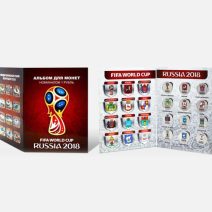 Набор 12 монет. 1 рубль 2018 г. ФИФА / FIFA WORLD CAP. Города России Чемпионата мира по футболу 2018