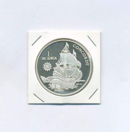 Королевство Тонга 1 паанга 1999 г. Парусное судно Конкорд