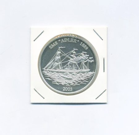 Самоа и Сисифо 10 долларов (тала) 2003 г. Парусный корабль Adler