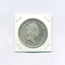 Острова Кука 50 долларов 1992 г. 500 лет открытию Америки - Девисов пролив. Корабль. Парусник