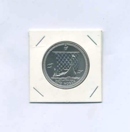 Остров Мэн 1 нобель 1984 год. Баркас (Корабль, парусник). Великобритания, Тэдворс, знак PM. 
