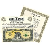 1000000 (1 миллион) долларов 1988 г. США. Компания American Bank Note Company. Сертификат. Конверт