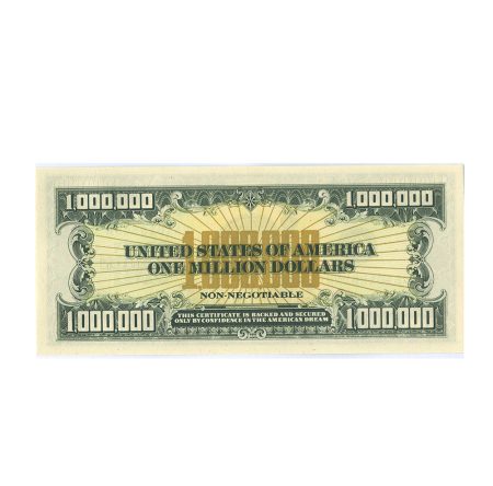 б 1629 (3) 1000000 (1 миллион) долларов 1988 г. США. Компания American Bank Note Company. Сертификат. Конверт