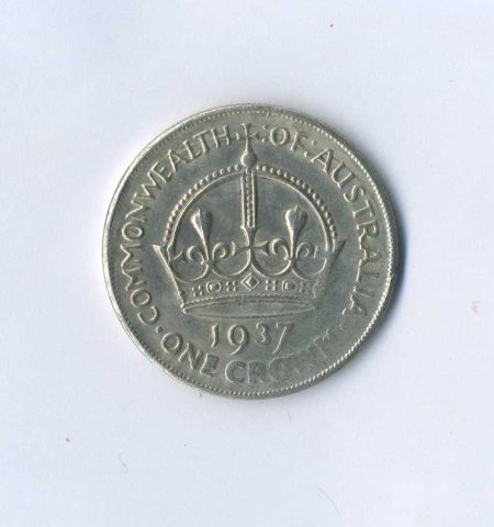 Имитация монеты Австралия 1 крона 1937-1938 гг. Король Георг VI. 