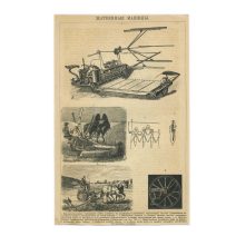 д 2524 (2) Литография. Иллюстрация "Жатвенныя машины". Российская Империя 1894 г.