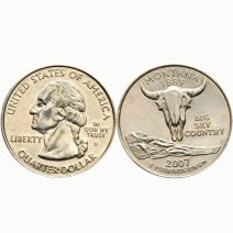 США 1/4 доллара (25 центов) 2000 г. "P" Вирджиния. Монетный двор США, Филадельфия (Знак P)
