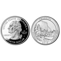 США 1/4 доллара (25 центов) 2010 г. "P" Национальный парк Йосемити. Монетный двор США, Филадельфия (Знак P)