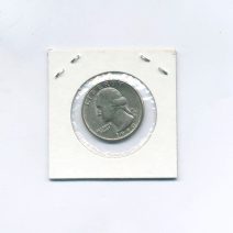 США 1/4 доллара (25 центов) 1990 г. "D" Вашингтонский Квотер. Монетный двор США, Денвер (Знак D)