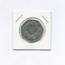 Великобритания 50 пенсов 1973 г. Вступление в Европейское Экономическое Сообщество (ЕЭС)