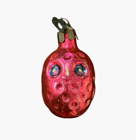 Игрушка елочная Сова розовая. СССР 1970-1980 гг.