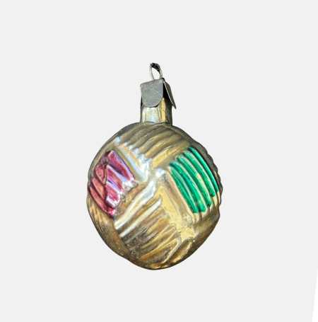 Игрушка елочная Шарик цветной. СССР 1980-е гг.