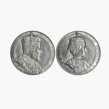 Жетон "Коронация Эдуарда VII и принцессы Датской". Великобритания 1902 г.