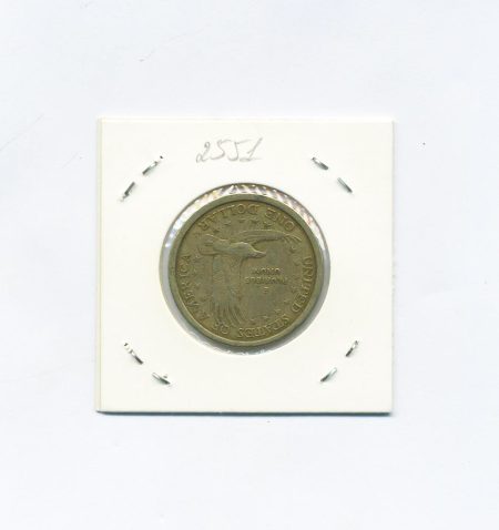 США 1 доллар 2000 г. Сакагавея (индейская женщина, участник экспедиции Льюиса и Кларка). Монетный двор США