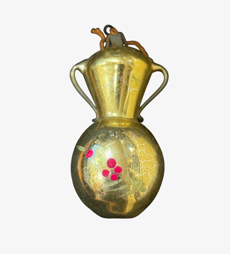 Игрушка елочная Вазочка с двумя ручками. СССР 1950-1970 гг.