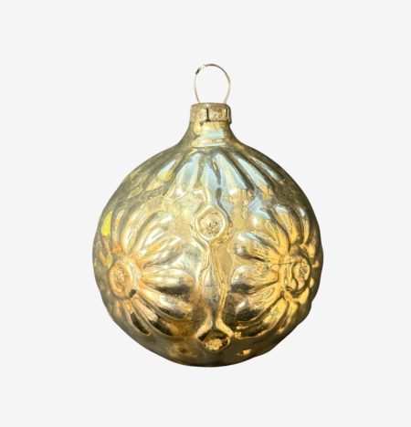 Игрушка елочная Шар блестящий серебряный. СССР 1960-1970 гг.