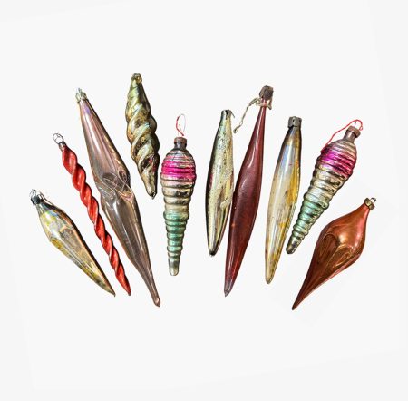 Игрушка елочная Сосулька цветная. СССР 1960-1970 гг.