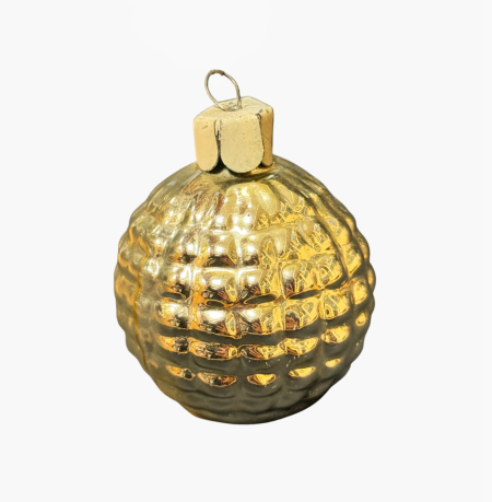Игрушка елочная Шар золотой. СССР 1980-е гг.