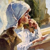 Солдатская жена. Неизвестный художник. СССР 1950-е гг.