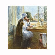 Солдатская жена. Неизвестный художник. СССР 1950-е гг.