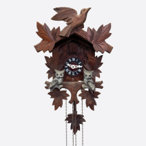 Часы настенные с кукушкой и двумя гирьками. Шварцвальд, Германия 1990-е гг.