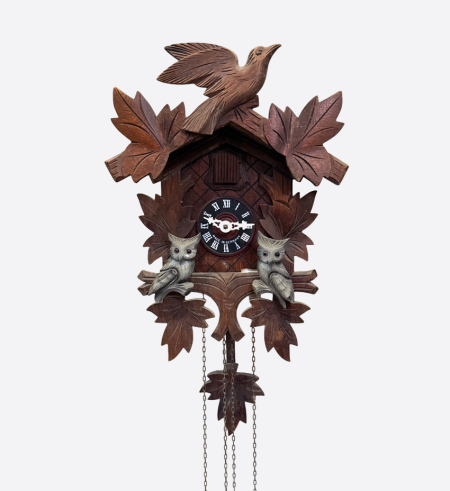 Часы настенные с кукушкой и двумя гирьками. Шварцвальд, Германия 1990-е гг.