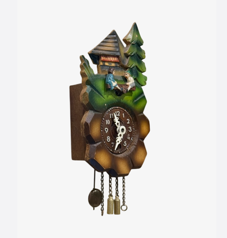 Часы настенные сувенирные "День матери" с гирьками. Лилль, Франция 1957 г.