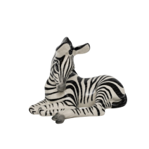 Зебра большая лежит. Ленинградский ФЗ. Автор Веселов П.П. Высота 14,3 см.