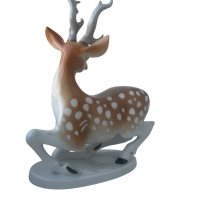 Пара Олень "Серый глаз" и Ланка "Хуа-Лу" (олень-цветок). Автор Воробьев Б.Я. Модель 1960 г. ЛФЗ 1991-е гг.