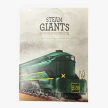 Австралия. Набор 7 монет: 50 центов 2025 г. "Паровозы-гиганты". Медно-никелевый сплав, цветная эмаль