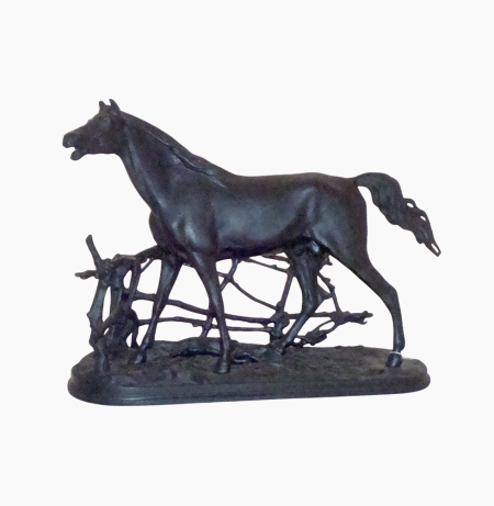 Конь (лошадь в изгороди). Каслинское чугунное литье (Касли). Чугун. СССР 1983 г.