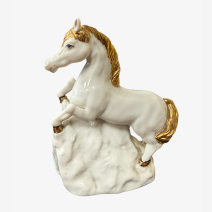 Лошадь белая с золотой гривой. Happy New Year, one of 2000 series. Mabroc, Pure Ceylon