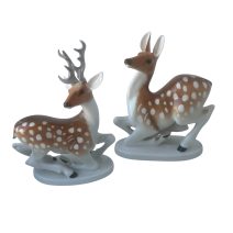 Пара Олень "Серый глаз" и Ланка "Хуа-Лу" (олень-цветок). Автор Воробьев Б.Я. Модель 1960 г. ЛФЗ 1991-е гг.