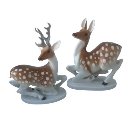 Пара Олень "Серый глаз" и Ланка "Хуа-Лу" (олень-цветок). Автор Воробьев Б.Я. Модель 1960 г. ЛФЗ 1991-е гг.