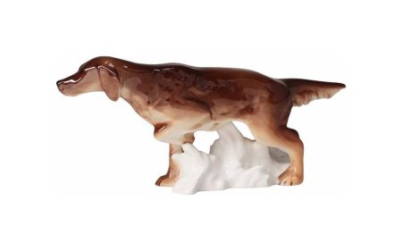 Собака Ирландский сеттер (рыжий). Ленинградский фарфоровый завод им. М.В. Ломоносова (ЛФЗ).