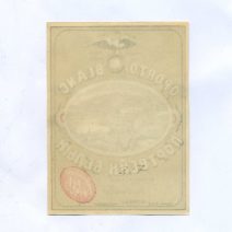 Этикетка Портвейн белый № 411 самый высший сорт. Оптового склада Г. Гейвандов и Ко. Астрахань. Российская Империя до 1917 г.