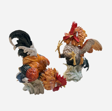 Петушиный бой (пара петухов). Испания, ALGORA. ХХ в.