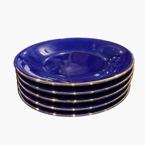 Набор из 5 стеклянных чаш с блюдцами Pierre Cardin. Япония, конец 1970-х – 1980-е гг.