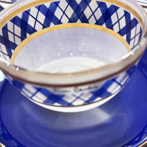 Набор из 5 стеклянных чаш с блюдцами Pierre Cardin. Япония, конец 1970-х – 1980-е гг.