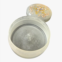 Шкатулка из матового стекла с цветами. Предположительно, Европа. Середина - вторая половина XX в.