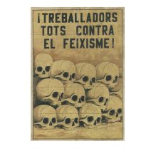 Лист купонов на 10 шт. на продукты "Treballadors tots contra el feixisme" / "Трудящиеся, все против фашизма!". Испания 1937 г.