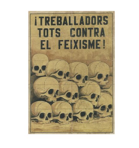 Лист купонов на 10 шт. на продукты "Treballadors tots contra el feixisme" / "Трудящиеся, все против фашизма!". Испания 1937 г.
