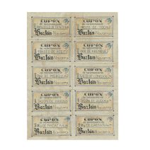Лист купонов на 10 шт. на продукты "Division Azur. Campana de Rusia 1941-1943" / "Голубая дивизия". Испания 1941-1943 гг.