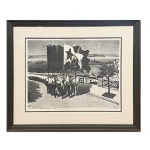 День ВМФ. Владивосток, 1974 г. Автолитография. Дацко Е.И.