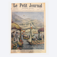 Еженедельное иллюстрированное приложение. Журнал "Le Petit Journal" № 595 «Fête des Fleurs sur la Méditerranée» («Праздник цветов на Средиземном море»). Франция, Париж 13 апреля 1902 г.
