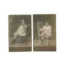 РИ. Квар Ф. Портреты брата и сестры (мальчика и девочки). Кронштадт. 1914 г. Ч/б. 6,5 х 10,5 см       Можно отдельно - по 2.200 руб за каждую!