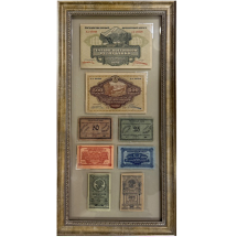 Боны "ДВР (6 апреля 1920 − 15 ноября 1922)". Председатель Правительства А.М. Краснощёков, с 1922 г. - Н.М. Матвеев. Набор 8 шт: 1, 3, 5, 10, 25, 50, 500, 1000 руб. 1920 г.